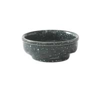 TROSIQUANJIA 2 platos redondos de cerámica de estilo japonés, tamaño mini, 7,6 cm, color negro estrellado
