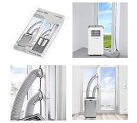 TROTEC AirLock 1000 sellado de puertas y ventanas para equipos portátiles | Para puertas de balcón y ventanas hasta el suelo, perímetro de 560 cm y 2 aberturas; reduce aire caliente e insectos