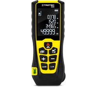 TROTEC BD22 medidor láser de Distancia 50 m para Obra, Montaje y reformas | Memoria para 50 valores, IP54, nivel de burbuja y apagado automático para obra e interiores