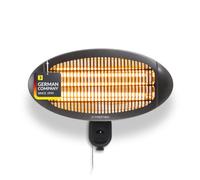 TROTEC IR 2000 S calefactor infrarrojo terraza 2.000 W para exterior | 3 niveles de calor, IP34, montaje en pared, elemento de cuarzo, para terraza, balcón y exterior