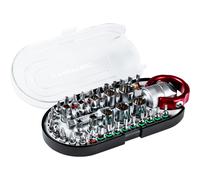 TROTEC Juego de Llaves de Vaso de 1/4, Bihexagonales y Puntas, 40 Piezas, Juego de Herramientas, Llave de Carraca