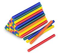 TROTEC Juego de barras de pegamento termofusible en color, 50 unidades (Ø 11 mm) - Para pegar y decorar madera, plástico, textiles, cartón, papel, cerámica, cuero, corcho, vidrio y metal