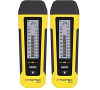 TROTEC Medidor de Humedad de la Madera, Temperatura y Materiales BM22, Linterna LED, Portátil, Indicador de Humedad LED, Portátil, Clip para Bolsillo (Paquete de 2)