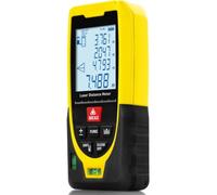 TROTEC TD120 medidor láser Profesional 120 m para Obra y reformas | Funciones Pitágoras, cálculo de superficies y volúmenes, memoria de 99 registros y protección IP54