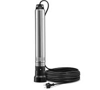 TROTEC TDP 750 E bomba sumergible para pozos y riego 5.100 l/h | Potencia de 750 W, presión de 5,2 bar, acero inoxidable, IPX8, para riego, depósito de lluvia y cisterna