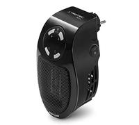 TROTEC TFC 2 E calefactor cerámico 500 W PTC de calentamiento rápido | Para estancias de hasta 10 m²/25 m³, negro, elemento cerámico PTC para calor rápido y uniforme