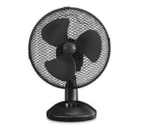 TROTEC TVE 8 ventilador de mesa silencioso 25 W para hogar y oficina | Ø 23 cm, 2 velocidades, oscilación 90°, negro y formato compacto para dormitorio, oficina y escritorio