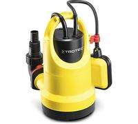 TROTEC TWP 4006 E bomba sumergible de agua limpia 7.300 l/h | Inmersión máxima de 7 m, interruptor flotador, válvula antirretorno, aspiración plana hasta 5 mm