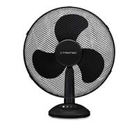 TROTEC Ventilador de Mesa TVE 18, 50 W, Oscilación Automática de 80°, 3 Velocidades, Base de Apoyo Estable y Antideslizante, Asa de Transporte, Portátil, Silencioso, Oficina, Hogar, Negro