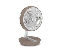 TROTEC Ventilador de mesa TVE 2 B - Ø 23 cm, 25 W, 2 velocidades, oscilante, silencioso, diseño compacto negro para oficina, dormitorio y sala de estar