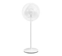 TROTEC Ventilador de pie TVE 23 S/Silencioso / 50 W/Blanco/Ajustable en Altura / 3 Velocidades de Ventilación/Oscilación Automática de 80° / Base Estable y Antideslizante