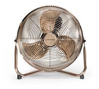 TROTEC Ventilador de Suelo TVM 11, 37 W, 3 Velocidades de Ventilación, Portátil, Silencioso, Inclinación Regulable 100°, Pie de Apoyo Estable y Antideslizante, Hogar, Oficina, Vintage, Bronce