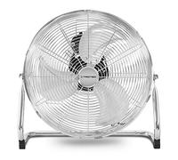 TROTEC Ventilador de Suelo TVM 18, 100 W, Potente, 3 Velocidades de Ventilación, Inclinación Regulable hasta 110°, Silencioso, Pie de Apoyo Estable y Antideslizante, Oficina, Hogar, Plata