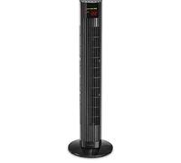 TROTEC Ventilador de Torre TVE 31 T, 45 W, Pantalla LED, Mando a Distancia, 3 Velocidades de Ventilación, Oscilación Automática de 60°, Base de Apoyo Estable y Antideslizante, Temporizador