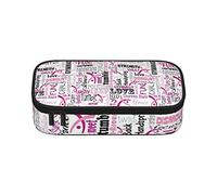 Trotting - Estuche para lápices de gran capacidad con revestimiento plano de Retrievers para bolígrafos, bolsa de papelería de oficina, bolsa de cosméticos con compartimentos para niñas, niños y adultos, gimnasia, rosa, talla única