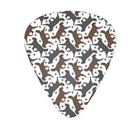Trotting Flat Coated Retrievers Paw Advanced púa de guitarra 12 piezas Tres grosores para bajo, guitarra eléctrica, funda para guitarra acústica