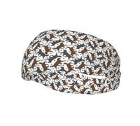 Trotting Flat Coated Retrievers Paw Print Banda para el sudor deportiva unisex para adultos Diademas deportivas versátiles Diadema que absorbe la humedad
