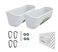 Trough Chicken Feeder - 2pcs Large Capacity No Waste Chicken Feeders and Waterers | Feeding Containers For Livestock with Clips For Duck, Deer, Sheep and Others