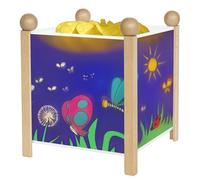 Trouseelle - Las mariposas - Luz nocturna - Farol mágico - Ideal regalo para niños - Dibujo animado - Luz tranquilizadora - Color madera natural - Bombilla 12 V 10 W incluida - enchufe europeo