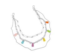 Trousers Chain, Pants Chain Wallet Chain Pocket Chain Belt Chain Hip Hop Punk Jeans Chain with Bear Pendants Key Chain Goth Accessories