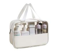 Trousse De Maquillage - 30 x 21,5 x 10 cm, Trousse De Maquillage De Voyage | Trousses De Toilette Portables Imperméables Organizador À Glissière | Soporte De Fenêtre Transparente En Cuir PU PVC | Pour