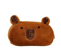 Trousse Scolaire Capybara | Boîte à Crayons Zippée Mignonne avec Peluche | Étui à Stylos en Peluche Décoratif | pour Enfant, École, Fournitures, Collège, Cadeau, Rentrée, Rangement Loisirs Créatifs