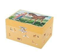 Trousselier - Caja de música Young Horse - Recuerdos infantiles © Jeanne Lagarde- Regalo ideal para niñas jóvenes - Sonata musical para piano de Mozart - Multicolor - 2 unidades