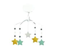 Trousselier - Estuche musical con estrellas, tejido de lino, diseño de Lullaby de Brahms clásico, ideal como regalo de nacimiento, fácil de instalar, color azul