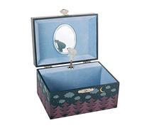 TROUSSELIER - Estuche musical de oso en el bosque - Ideal para regalo de nacimiento - Música nocturna de Chopin - Colorido azul noche - Fosforescente - Brilla en la noche