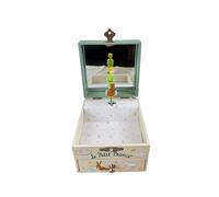 Trousselier - Joyero musical, caja para tesoros, de El principito de Saint Exupéry, para niños, fosforescente, brillante por la noche, música La Valse d'Amélie Poulain, color verde
