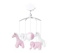 Trousselier - musical móvil - musical móvil Girafe Eléphant rosa et blanc