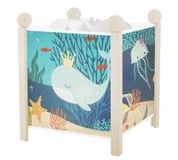 Trousselier - Océano Ballena - - Lámpara mágica Nocturna - Ideal para niños - Dibujos Animados - Luz Confortable - Color de Madera Blanca - Bombilla 12V 10W incluida - Adaptador de Enchufe Europeo