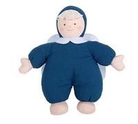 Trousselier - Peluche - Ángel - 21 cm de alto - Tejido de Cotón Orgánico - Clásico Chic - Regalo de nacimiento ideal - Lavable a máquina - Color Azul Denim - 2 unidades