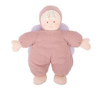 Trousselier - Peluche - Ángel - 21 cm de alto - Tela de lino - Clásico Chic - Regalo de nacimiento ideal - Lavable a máquina - Color Rosa Viejo - 2 unidades