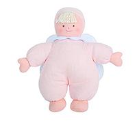 Trousselier - Peluche - Ángel - 21 cm de alto - Tela de lino - Clásico Chic - Regalo de nacimiento ideal - Lavable a máquina - Color polvo rosa - 2 unidades