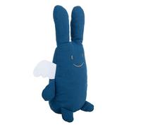 Trousselier - Peluche - Edredón Angel Bunny - 20 cm de alto - Tejido de Cotón Orgánico - Moderno Chic - Regalo de nacimiento ideal - Lavable a máquina - Color Azul Denim - 2 unidades