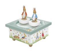 TROUSSELIER - Peter Rabbit© - Caja musical danzarines - Ideal para regalo de nacimiento - 2 figuras en movimiento - Fácil de usar - Música Menuet de Mozart - Color Verde
