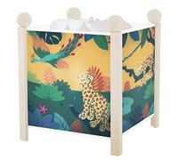 Trousselier - Savannah - - Lámpara mágica Nocturna - Ideal para niños - Dibujos Animados - Luz Confortable - Color de Madera Blanca - Bombilla 12V 10W incluida - Adaptador de Enchufe Europeo