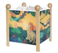Trousselier - Savannah - - Lámpara mágica nocturna - Para niños - Dibujos animados - Luz confortable - Color de madera natural - Bombilla 12V 10W incluida - Adaptador de enchufe europeo
