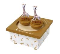 Trousselier Sophie la jirafa - Caja de música para el nacimiento, 2 figuras extraíbles, funcionamiento sencillo, música Piano Sonata de Mozart - Colorori Caramel