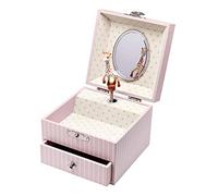 TROUSSELLAR - Sophie la Girafa. - Joyero musical - Ideal para regalo de niña - Fosforescente - Brilla en la noche - Música La vida en Rose de Edith Piaf - Colori Rose