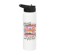 Trout Fishing Fish Around And Find Trout Funny Pun Angler Stainless Steel Insulated Water Bottle