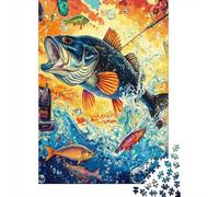 Trout Jigsaw Puzzles Puzzle for Adults Kids. 1000 Pieces Whimsical Challenge Toy Educational Games Home Decoration for Adults& Kids Age 14 Years Up 1000pcs (75x50cm)