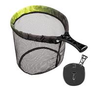 Trout Landing Net, Foldable Mesh Gear, Portable Compact Design, Easy Storage and Strong Frame, for Bass Catfish Salmon Catch Release Kayak Wading Beginners Sports Use,13.39x8.66x11.02 Inches
