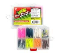 Trout Magnet TNT - Kit de 96 Piezas, Incluye 12 Ganchos y 84 cuerpos, Ideal para róbalo y Pescado