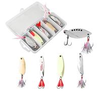 Trout Spoons - Spinner Lures Fishing Tackle Baits with Hook | Fishing Spinner Luress with Hook | Saltwater Spoon Lures For Outdoor Lake Surf Sea River Reservoir Pond Shore Saltwater Freshwater F