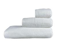 TROVADOR Juego Toalla 3 Piezas Onyx Ref.604 de 100% Algodón de 560 gr. (Blanco)