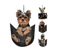 TroveMart Cute Dog Hanging 2D Funny Car Pendant for Rear View Mirror Car Doll Husky Beagle Shake Head Dog Decoration Car Interior