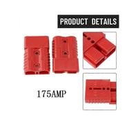 TroveMart Practical for Anderson Plugs Connector 798x557mmx2555mm 175A 2 Pieces 4AWG 600V Copper Silver Straight Plug