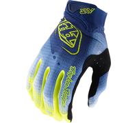 Troy Lee Designs Air Illusion Guantes de motocross, Azul/Neón Amarillo, Talla XL